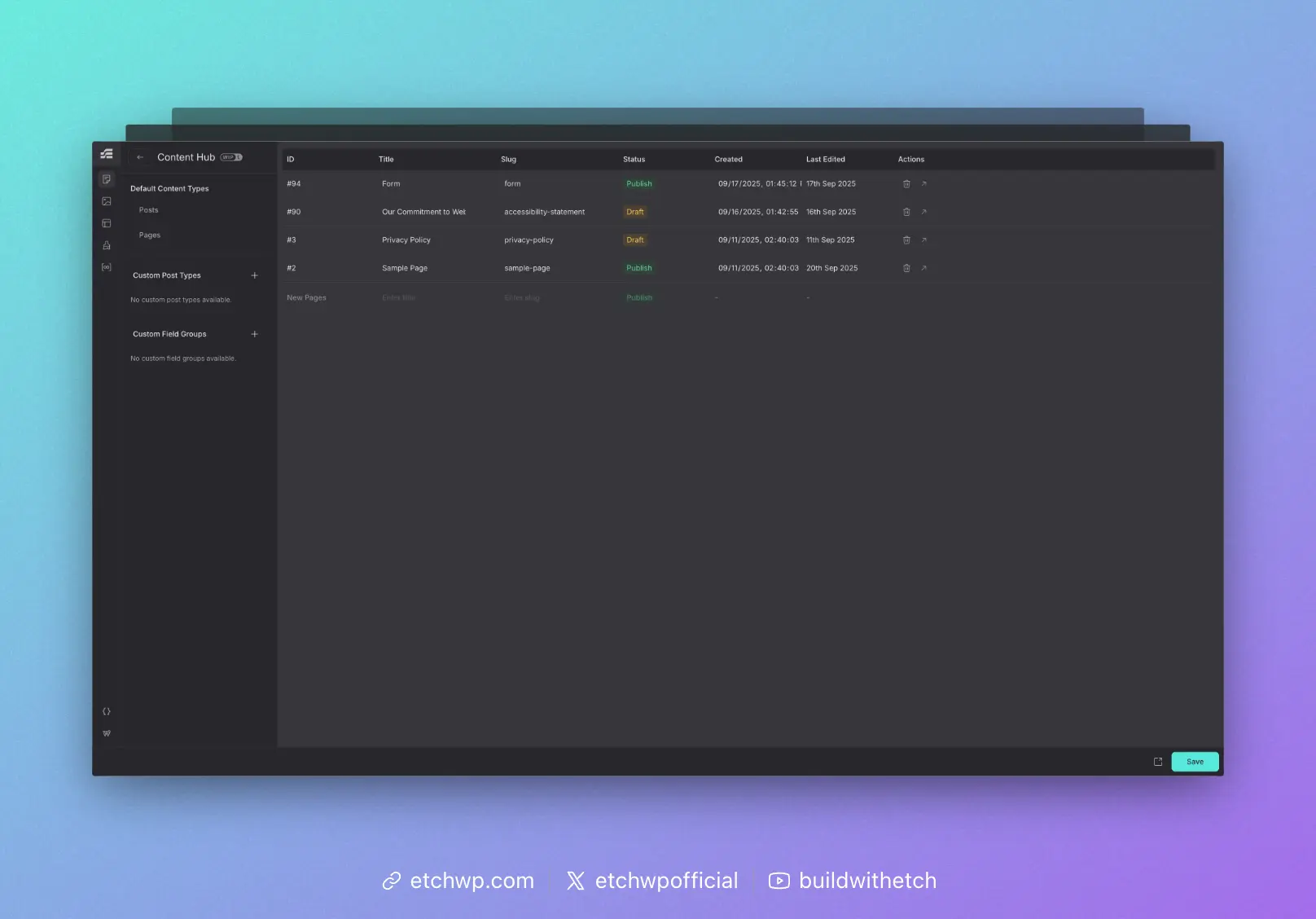 Etch Content Manager
