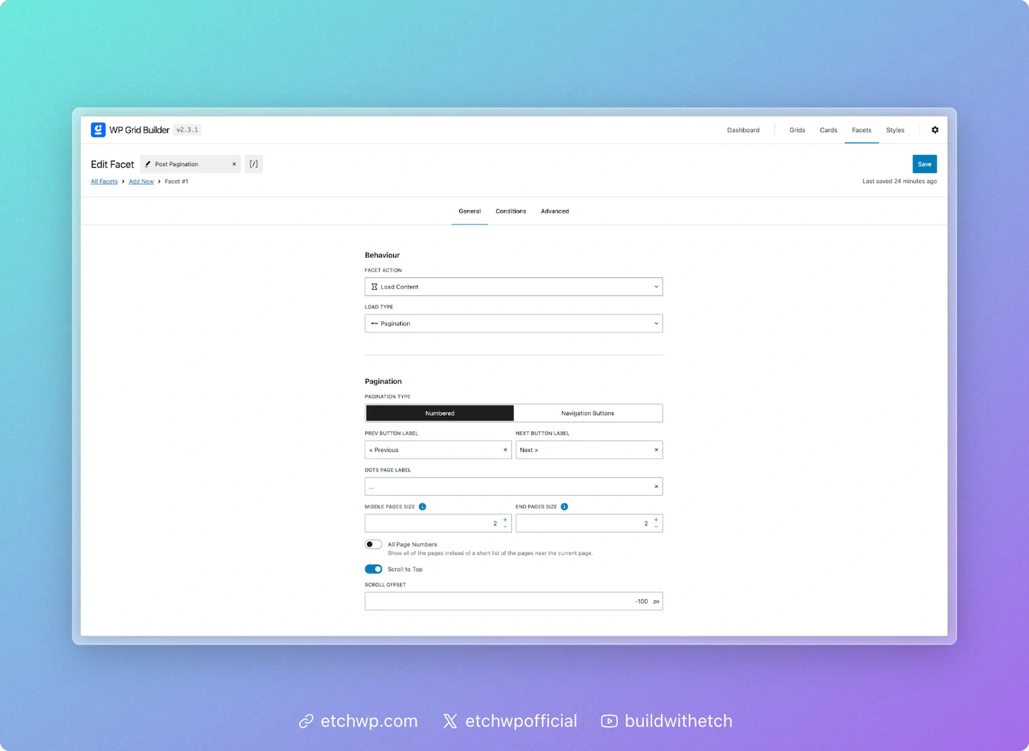 WP Grid Builder General tab
