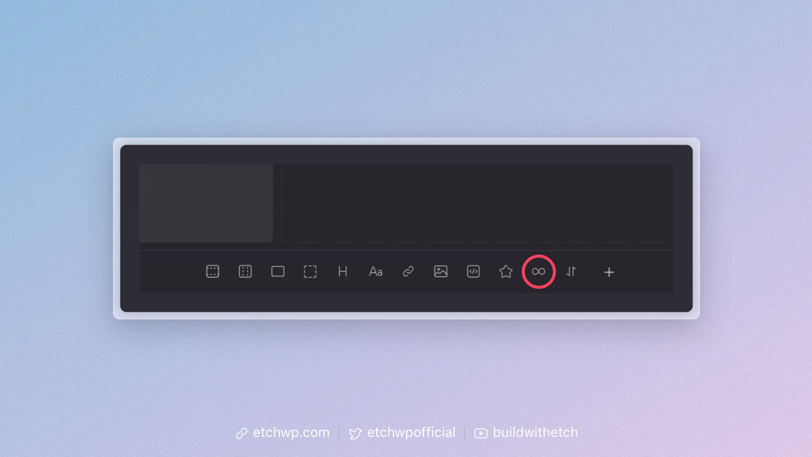 The Loop element in the Etch interface